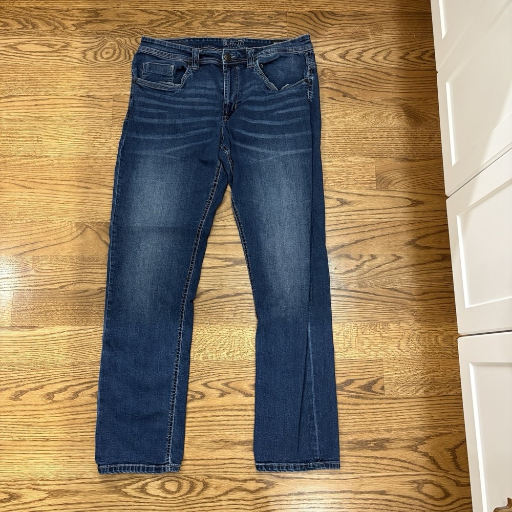 Buffalo David Bitton Mens Evan-x Slim Straight Stretch Jeans Size W36 L32 - Picture 10 of 10